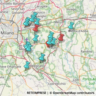 Mappa Via V. Diaz, 20067 Tribiano MI, Italia (7.17833)