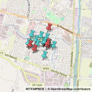 Mappa Via S. Giustina, 35030 Caselle PD, Italia (0.212)