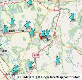 Mappa Via Leonardo da Vinci, 20067 Paullo MI, Italia (6.478)