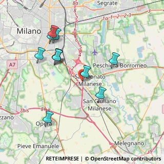 Mappa Via Londra, 20097 San Donato Milanese MI, Italia (3.91273)
