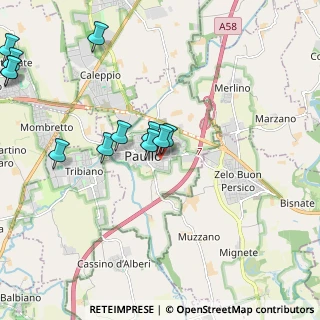 Mappa Via Carso, 20067 Paullo MI, Italia (2.39167)