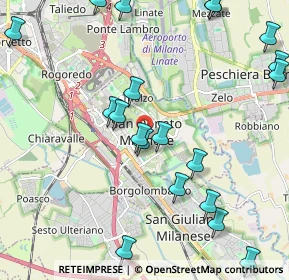 Mappa Piazza Generale Carlo Alberto dalla Chiesa, 20097 San Donato Milanese MI, Italia (2.5895)