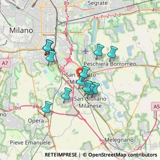 Mappa Piazza Generale Carlo Alberto dalla Chiesa, 20097 San Donato Milanese MI, Italia (3.08923)