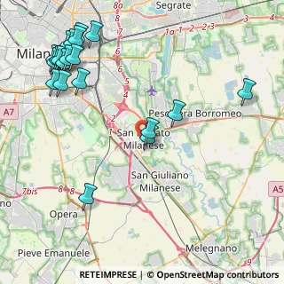 Mappa Piazza Generale Carlo Alberto dalla Chiesa, 20097 San Donato Milanese MI, Italia (5.5535)