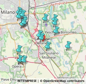 Mappa Piazza Generale Carlo Alberto dalla Chiesa, 20097 San Donato Milanese MI, Italia (4.281)