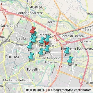 Mappa Via Sonnino Sidney, 35129 Padova PD, Italia (1.42417)