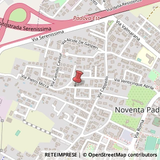 Mappa Via Giuseppe Mazzini,  12, 35027 Noventa Padovana, Padova (Veneto)