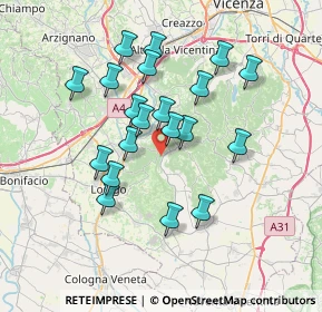Mappa Via Casette, 36040 Grancona VI, Italia (6.3945)
