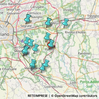 Mappa Piazza Sandro Pertini, 20067 Paullo MI, Italia (7.47722)