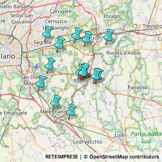 Mappa Piazza Sandro Pertini, 20067 Paullo MI, Italia (6.01929)
