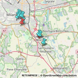 Mappa Via Martiri Cefalonia, 20097 San Donato Milanese MI, Italia (3.81083)