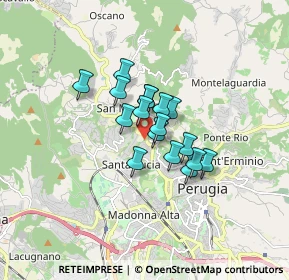 Mappa Via Colle del Vento, 06131 Perugia PG, Italia (1.06176)