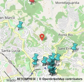 Mappa Strada del Rio, 06123 Perugia PG, Italia (1.4065)