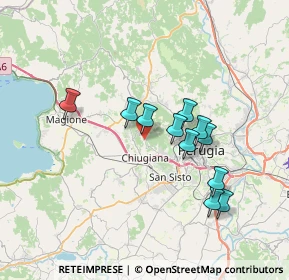 Mappa Corciano, 06073 La Trinità PG, Italia (6.37364)