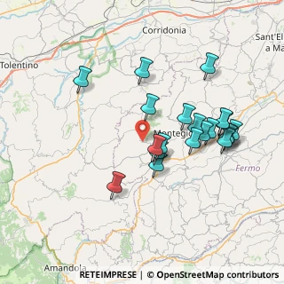 Mappa Via Monte Priora, 63836 Monte Vidon Corrado FM, Italia (7.3425)