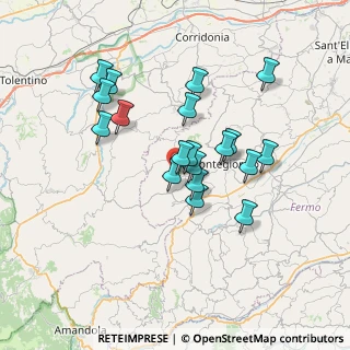 Mappa Via Monte Priora, 63836 Monte Vidon Corrado FM, Italia (6.29263)