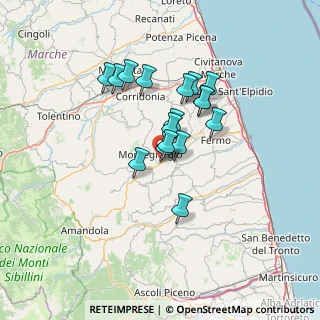 Mappa Contrada Castrucciari, 63833 Montegiorgio FM, Italia (10.92353)
