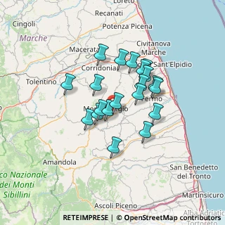 Mappa Contrada Castrucciari, 63833 Montegiorgio FM, Italia (10.8985)