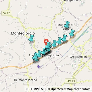 Mappa Contrada Castrucciari, 63833 Montegiorgio FM, Italia (1.407)