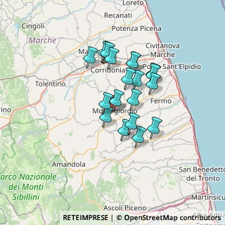 Mappa Contrada Cappuccini, 63833 Montegiorgio FM, Italia (11.2125)