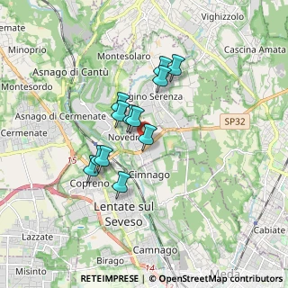Mappa Via Kennedy, 22060 Novedrate CO, Italia (1.32333)