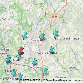 Mappa Via Marmolada, 20833 Giussano MB, Italia (5.77267)