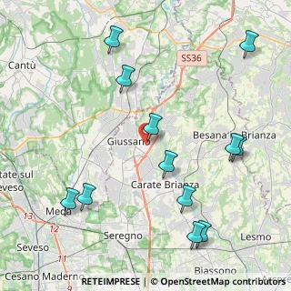 Mappa Via Marmolada, 20833 Giussano MB, Italia (4.9425)