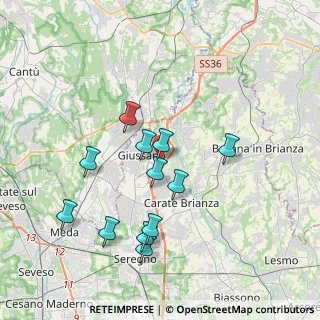 Mappa Via Marmolada, 20833 Giussano MB, Italia (3.535)