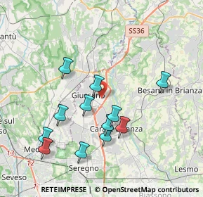 Mappa Via Marmolada, 20833 Giussano MB, Italia (3.7025)