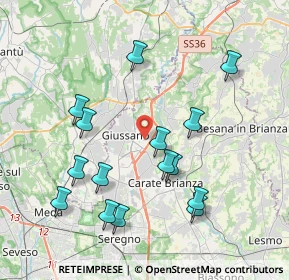Mappa Via Marmolada, 20833 Giussano MB, Italia (4.02133)