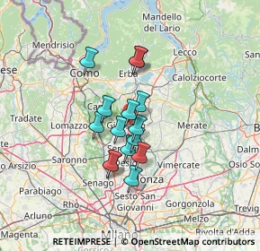 Mappa Via Marmolada, 20833 Giussano MB, Italia (9.33667)