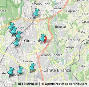 Mappa Via Marmolada, 20833 Giussano MB, Italia (2.845)