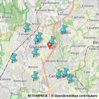 Mappa Via Marmolada, 20833 Giussano MB, Italia (2.16727)