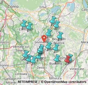 Mappa Via Marmolada, 20833 Giussano MB, Italia (6.99353)