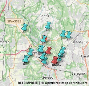 Mappa Via dell'Artigiano, 22060 Novedrate CO, Italia (3.49474)