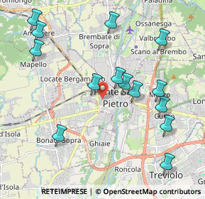 Mappa Via San Gregorio Barbarigo, 24036 Ponte San Pietro BG, Italia (2.22357)