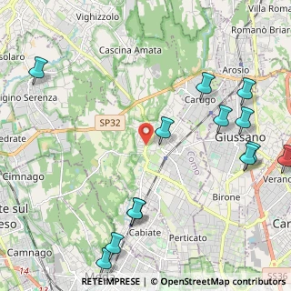 Mappa Via Virgilio, 22066 Mariano Comense CO, Italia (2.93929)