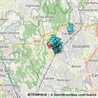 Mappa Via Virgilio, 22066 Mariano Comense CO, Italia (0.68706)