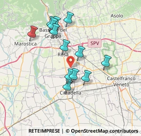 Mappa Via Rossano, 36056 Tezze sul Brenta VI, Italia (6.48308)