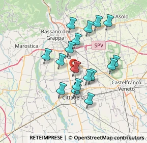 Mappa Via Rossano, 36056 Tezze sul Brenta VI, Italia (6.09471)