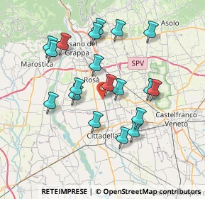 Mappa Via Rossano, 36056 Tezze sul Brenta VI, Italia (6.93632)