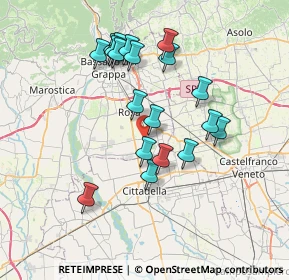 Mappa Via Rossano, 36056 Tezze sul Brenta VI, Italia (6.67263)