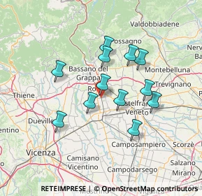 Mappa Via Rossano, 36056 Tezze sul Brenta VI, Italia (11.55333)