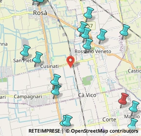 Mappa Via Rossano, 36056 Tezze sul Brenta VI, Italia (2.91316)