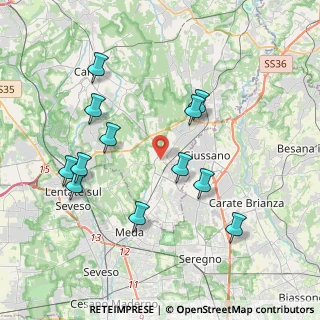 Mappa Piazzale del Curto, 22066 Mariano Comense CO, Italia (3.96167)
