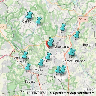 Mappa Piazzale del Curto, 22066 Mariano Comense CO, Italia (3.97176)