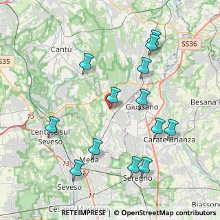 Mappa Piazzale del Curto, 22066 Mariano Comense CO, Italia (4.31231)