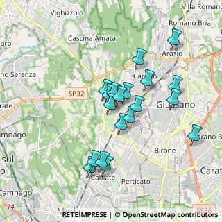 Mappa Piazzale del Curto, 22066 Mariano Comense CO, Italia (1.55632)
