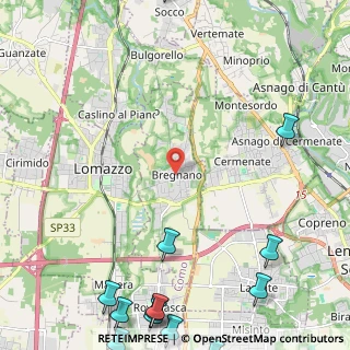 Mappa 22070 Bregnano CO, Italia (3.80231)