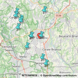 Mappa Via Goffredo Mameli, 20833 Giussano MB, Italia (4.55167)